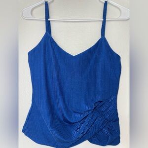 bebe Royal Blue Camisole with Draped Detail